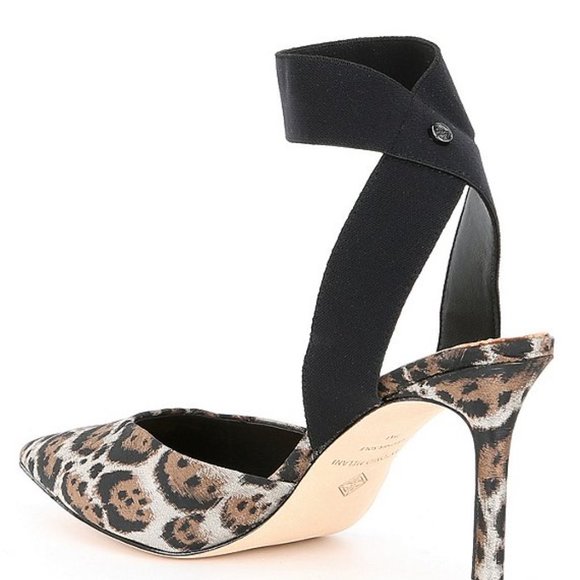 Antonio Melani Leopard Print Fabric High Heels Pointed Toe Slingback 6.5 NWOT - Picture 2 of 16